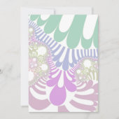 パステルレインボーモダン 招待状 (正面)