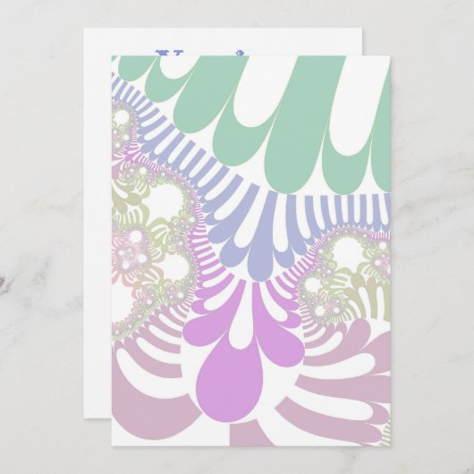 パステルレインボーモダン 招待状 (正面/裏面)