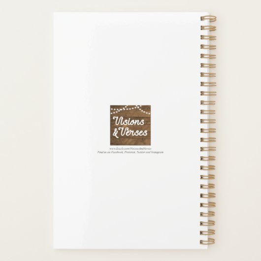 パステルレインボーモノグラムのパーソナライズされた プランナー手帳 (裏面)