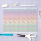 パステルレインボーユニコーンティッシュペーパー 薄葉紙 (クラフト)