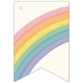 パステルレインボーユニコーンバースデーパーティー バンティングフラッグ (第1の旗)