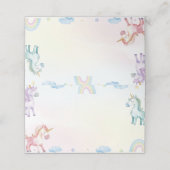 パステルレインボーユニコーンフードテント座席表 プレイスカード (外部開封)