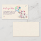 パステルレインボーユニコーンベビーシャワーブズベビー エンクロージャーカード (正面/裏面)