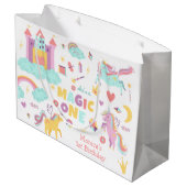 パステルレインボーユニコーン魔法1歳 ラージペーパーバッグ (裏面アングル)