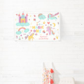 パステルレインボーユニコーン魔法1歳 横断幕 (インサイチュ)