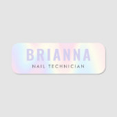 パステルレインボーライトパープルモダンスパ 名札 (正面)