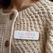 パステルレインボーライトパープルモダンスパ 名札