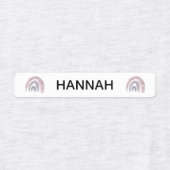 パステルレインボー名前をカスタムするスクールキッズウェア ラベル (デザイン2)