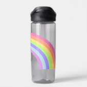 パステルレインボー子供の名前を追加ウォーターボトル ウォーターボトル (背面)