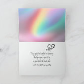 パステルレインボー子猫ペットロス悔やみや弔慰 カード (内部)