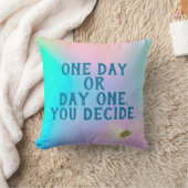 パステルレインボー抽象芸術付き引用文 クッション (ブランケット)