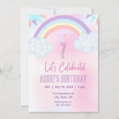 パステルレインボー招待状 招待状 (正面)