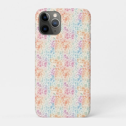 パステルレインボー水彩レオパードプリント Case-Mate iPhoneケース (裏)