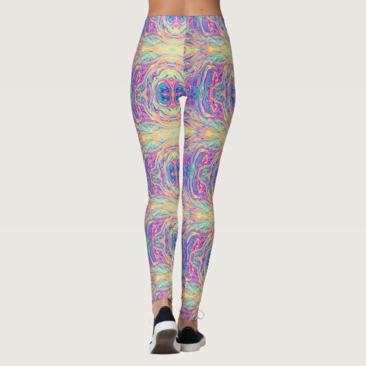 パステルレインボー油スリックレギンスヴァンライフ レギンス (裏面)