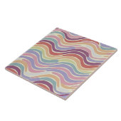 パステルレインボー波パターン大 タイル (側面)