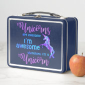パステルレインボー私はユニコーン メタルランチボックス (インサイチュ)