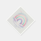 パステルレインボー紙ナプキンズフォーベビーシャワー スタンダードカクテルナプキン (角)