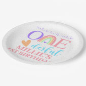 パステルレインボー紙プレート&ボウル ペーパープレート (アングル)