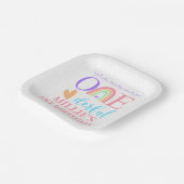 パステルレインボー紙プレート&ボウル ペーパープレート (傾斜あり)