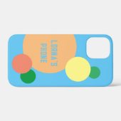 パステルレインボー紙吹雪サークル名前をカスタムする Case-Mate iPhoneケース (裏面 (横))