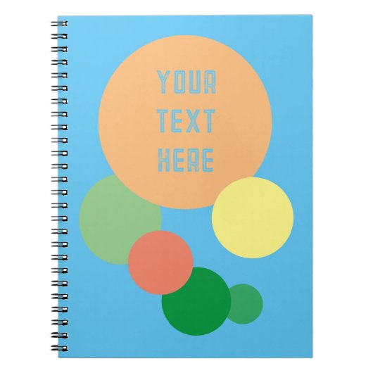 パステルレインボー紙吹雪スパイラルフォトノートブック ノートブック (正面)