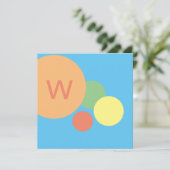 パステルレインボー紙吹雪ドット招待状/カード 招待状 (スタンド正面)