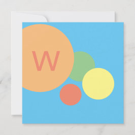 パステルレインボー紙吹雪ドット招待状/カード 招待状