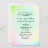 パステルレインボー結婚式招待状付き披露宴 招待状 (正面)