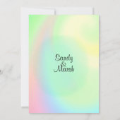 パステルレインボー結婚式招待状付き披露宴 招待状 (裏面)