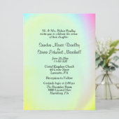 パステルレインボー結婚式招待状付き披露宴 招待状 (スタンド正面)