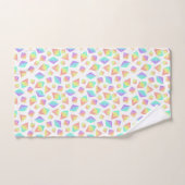 パステルレインボー結晶パターン バスタオルセット (ハンドタオル)