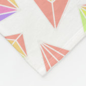 パステルレインボー結晶パターン フリースブランケット (角)