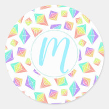 パステルレインボー結晶パターン