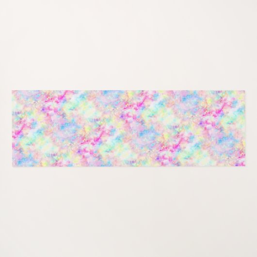 パステルレインボー絞り染めウォーターカラー ヨガマット (裏面(横))
