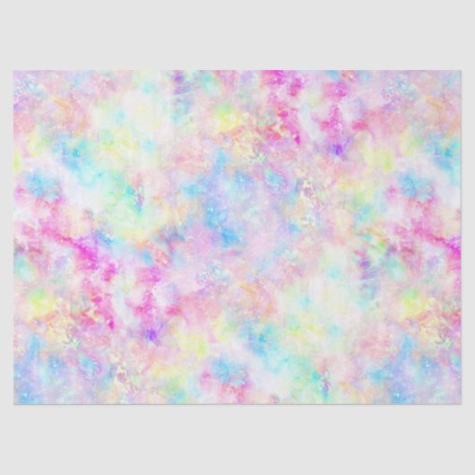 パステルレインボー絞り染めウォーターカラー 薄葉紙 (正面)