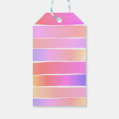 パステルレインボー絵を描アーパーティー誕生日サンキュー ギフトタグ (裏面)