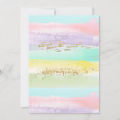 パステルレインボー誕生日招待状 招待状 (裏面)