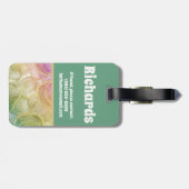 パステルレインボー金ゴールドアゲートキッズカラーブロック ラゲッジタグ (裏面横)