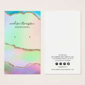 パステルレインボー金ゴールドジュエリーイヤリングディスプレイ (正面&裏面)