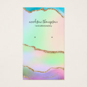 パステルレインボー金ゴールドジュエリーイヤリングディスプレイ (正面)