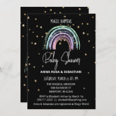 *~*パステルレインボー魔法ベビーシャワー招待状 招待状 (正面/裏面)