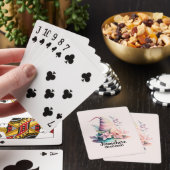パステルレインボー魔法使い帽子とバラのオーダーメイド トランプ (インサイチュ)