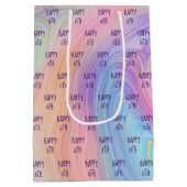 パステルレインボー11誕生日中抱き枕 ミディアムペーパーバッグ (裏面)