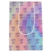 パステルレインボー20誕生日 ミディアムペーパーバッグ (裏面)