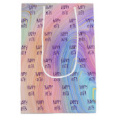 パステルレインボー85th誕生日ミディアム抱き枕 ミディアムペーパーバッグ (裏面)