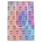 パステルレインボー95th誕生日中抱き枕 ミディアムペーパーバッグ (裏面)