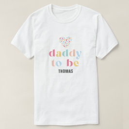 パステルレインボー お子様お披露目会 パパになる人 Tシャツ