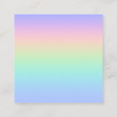 パステルレインボー スクエア名刺 (裏面)