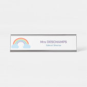 パステルレインボー デスクネームプレート (正面)