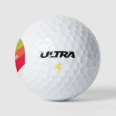 パステルレインボー 名前入り ゴルフボール (ロゴ)
